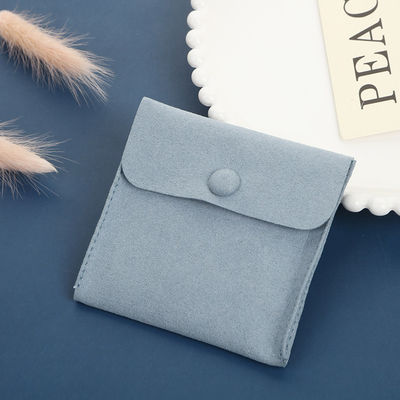 Heller Luxusschmuck-Speicher-Verpackenschmuck-Ohrring-Halsketten-verpackendes doppelseitiges Veloursleder-vorzügliches Schnellknopf-Universalen